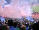 La Curva Nord dell'Olimpico di Roma occupata dai tifosi azzurri il 20 maggio 2012 per la finale di Coppa Italia vinta 2-0 contro la Juventus